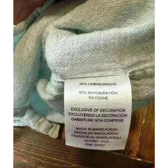 Bruno Positano Mens Linen Blend Short Sleeve Button Up Shirt Size Large Blue - Picture 8 of 9